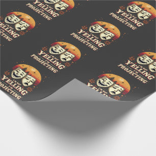 Papel De Presente Não estou gritando. Estou projetando teatro retrô