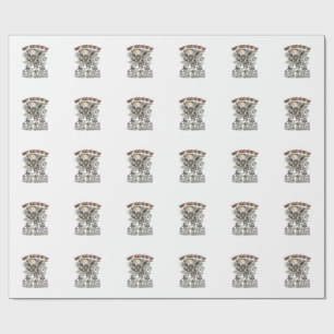 Papel De Presente Não Me Faça Pegar Macacos Voadores Halloween Lua S