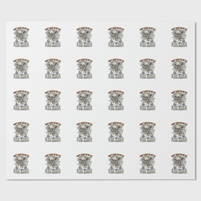 Papel De Presente Não Me Faça Pegar Macacos Voadores Halloween Lua S (Aberto)