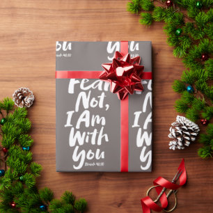 Papel De Presente NÃO MEDO, estou com você religioso - Isaiah 41:10