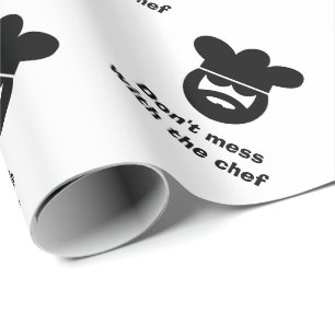Papel De Presente Não mexa com o cozinheiro engraçado do chef