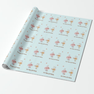 Papel De Presente Não se preocupe em caminhar alegre Cérebro e Flor