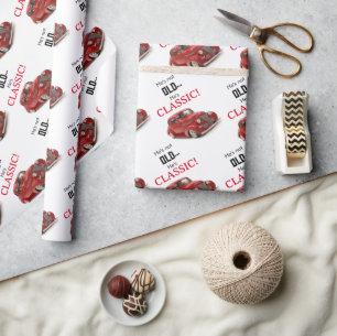 Papel De Presente Não Velho, Clássico Vintage Vermelho 1939 Coupe An