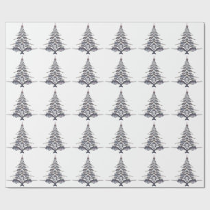 Papel De Presente Narval Chapéu do Papai Noel Luzes de Natal Xmas Ma