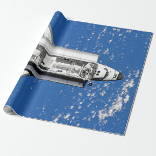 Papel De Presente NASA Ônibus Espacial Discovery em Órbita Terrestre