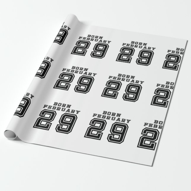 Papel De Presente Nascer de fevereiro de 29 (Desenrolado)