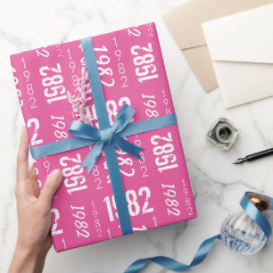 Papel De Presente Nascer PINK em 1982