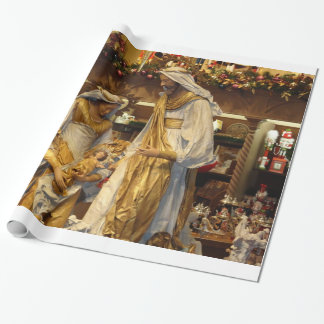 Papel De Presente Nascimento de Jesus com Mary e Joseph