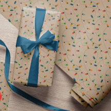 Natais vintages Acendem As Luzes Da Corda No Kraft