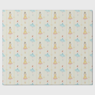 Papel De Presente Natais vintages Ballerina do Balé Nutcracker