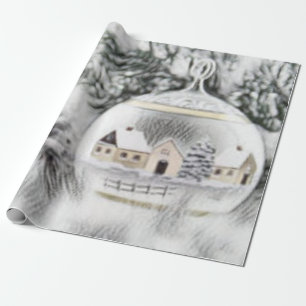 Papel De Presente Natais vintages Decorações Ornamentos Aquarela
