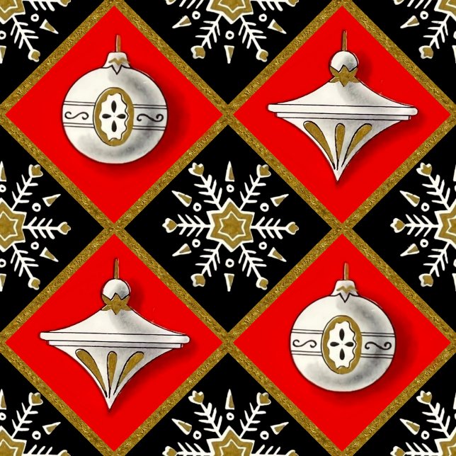 Papel De Presente Natais vintages Harlequin Pattern (Criador carregado)