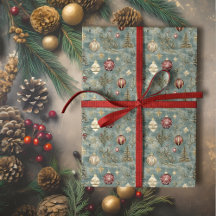 Natais vintages Ornamentos em Azul