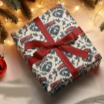 Papel De Presente Natais vintages Raccoon<br><div class="desc">Este design foi criado por meio da arte digital. Ele pode ser personalizado na área fornecida Entre em contato comigo em colorflowcreations@gmail.com se você quiser ter este design em outro produto. . Veja mais das minhas criações ou siga-me em www.facebook.com/colorflowcreations,  www.instagram.com/colorflowcreations,  www.twitter.com/colorflowart e www.pinterest.com/colorflowcreations.</div>