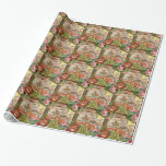 Papel De Presente Natais vintages Santa Claus Sleigh<br><div class="desc">Este Papai noel vintage está acenando enquanto ele está no trenó sendo puxado pela paisagem de inverno pela sua equipe de renas. Todas as imagens são vitorianas — de livros antigos e cartões vitorianos,  perfeitos para os presentes de Natal para os vossos entes queridos.</div>