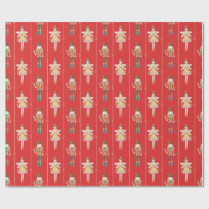 Papel De Presente Natais vintages Vermelhos do Balé Ballerina