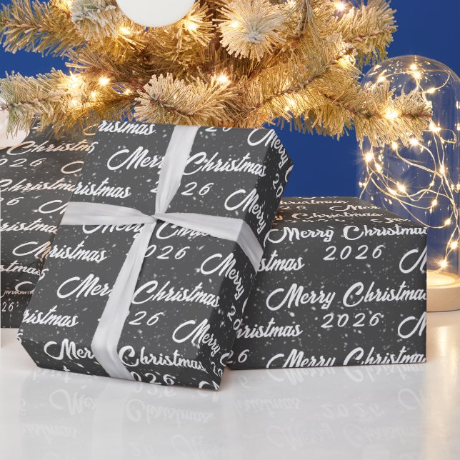 Papel De Presente Natal 2025 Em Cinzas (Feriados)