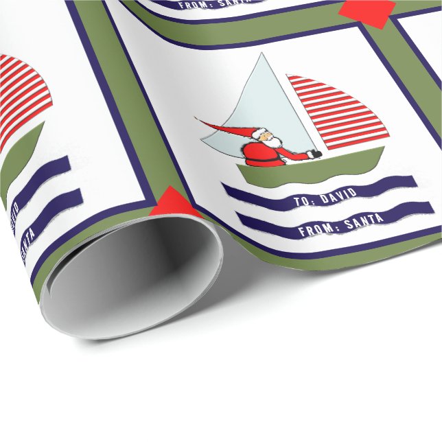 Papel De Presente Natal à Vela (Ponta do rolo)