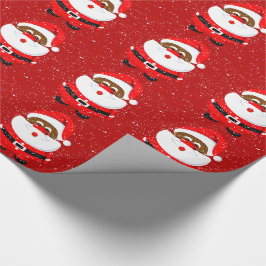 Papel De Presente Natal afro-americano do Papai Noel