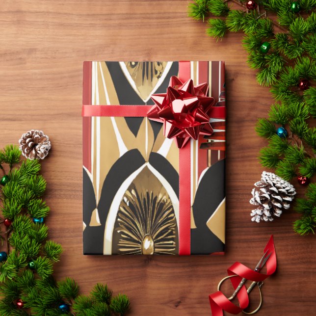 Papel De Presente Natal Afrocêntrico Sem Vista- 30 polegadas x 30 pé (Presente de Natal)