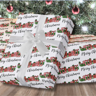 Papel De Presente Natal Alegre Colorido Fofo