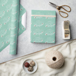 Papel De Presente Natal Alegre e Brilhante