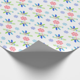 Papel De Presente Natal Alegre e Brilhante 