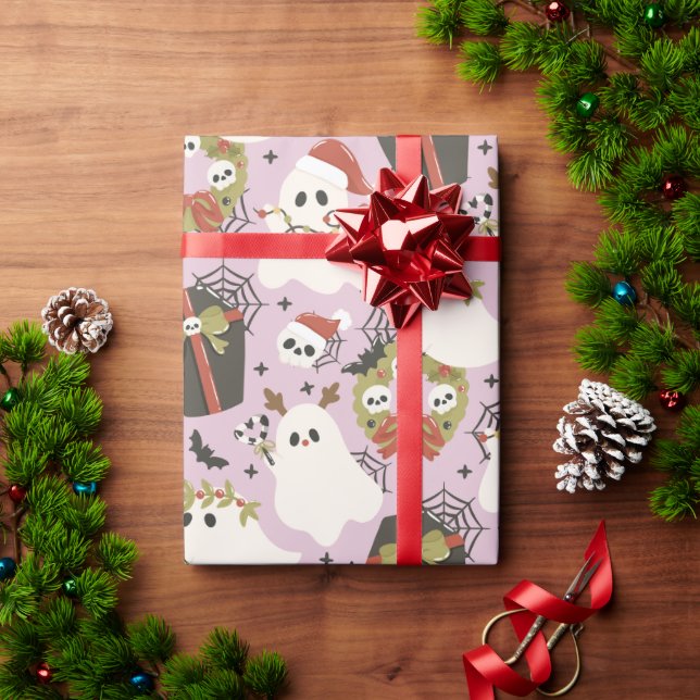 Papel De Presente Natal Assustador (Presente de Natal)