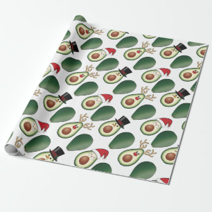 Papel De Presente Natal Avocado Frosty, Rudolph e Papais noeis
