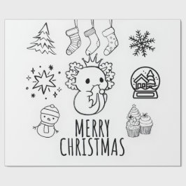 Papel De Presente Natal Axolotl