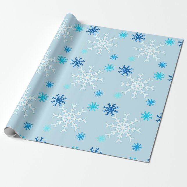 Papel De Presente Natal azul (Desenrolado)