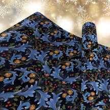 Natal Azul Escuro William Morris Inspirado