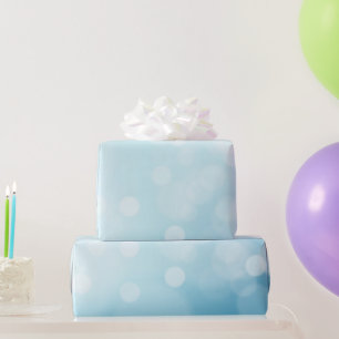 Papel De Presente Natal Azul Pálido