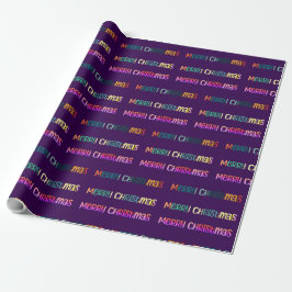 Papel De Presente Natal Boho Roxo Colorido