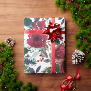 Papel De Presente Natal bonito de Grenadine Red Mistletodo