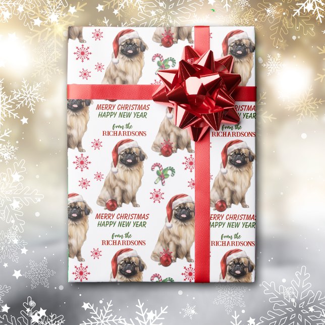 Papel De Presente Natal bonito de Pekingese (Criador carregado)