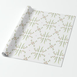 Papel De Presente Natal Botânico