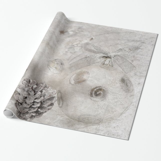 Papel De Presente Natal Branco (Desenrolado)