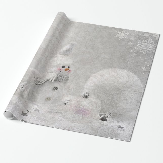 Papel De Presente Natal branco (Desenrolado)