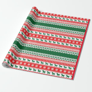 Papel De Presente Natal - camisola feia - foleiro - ligação em pon