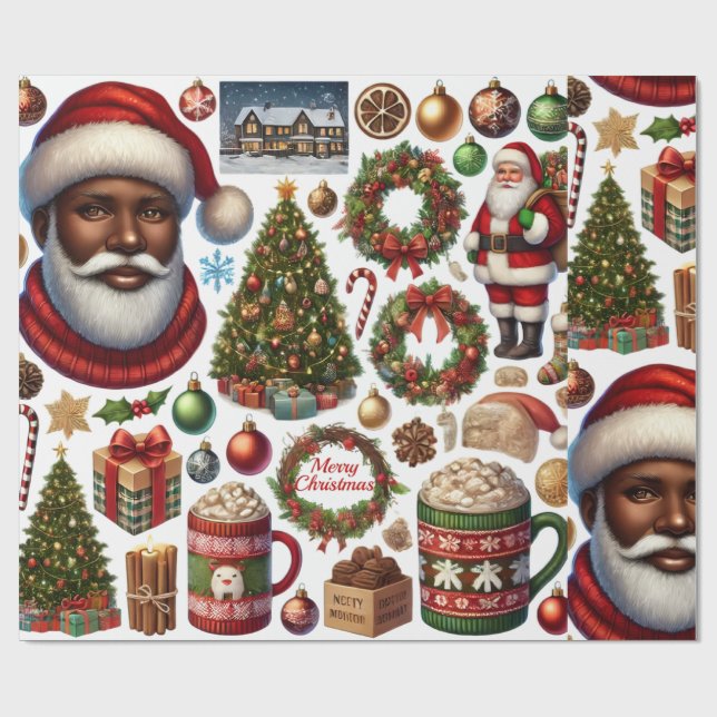 Papel De Presente Natal Clássico (Aberto)