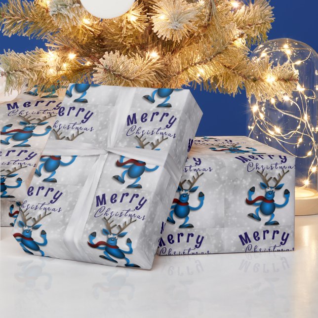 Papel De Presente Natal com Azul (Feriados)