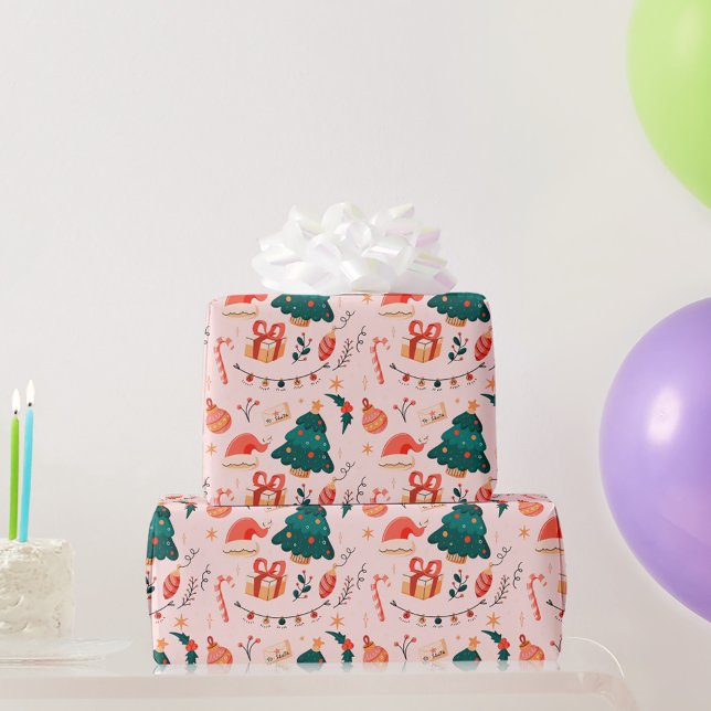 Papel De Presente Natal com Nó Colorido do Natal (Criador carregado)