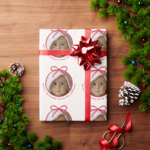 Papel De Presente Natal com Nome de Família em Foto Personalizada