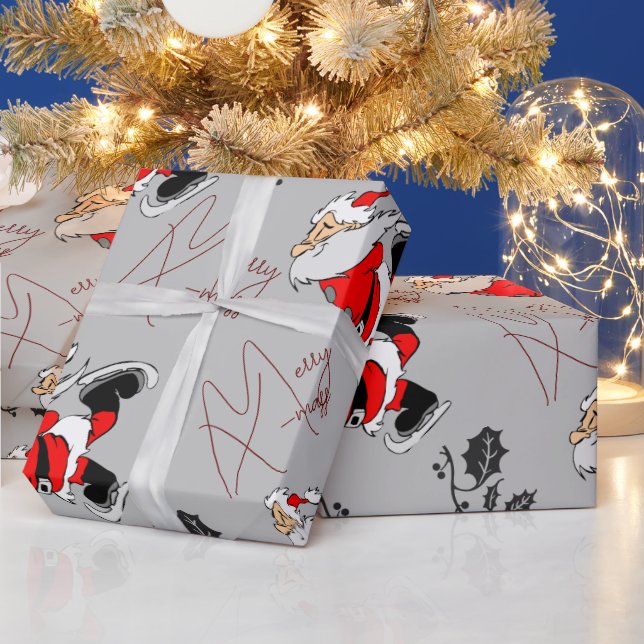 Papel De Presente Natal com Papais noeis (Feriados)