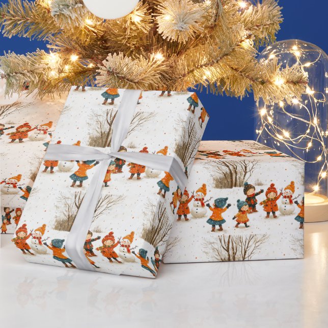 Papel De Presente Natal,Crianças Felizes no Natal (Feriados)