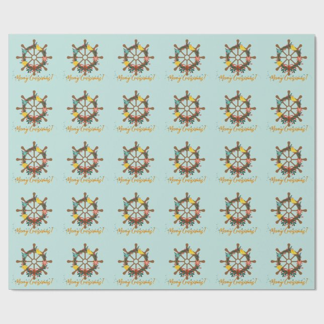 Papel De Presente Natal Crucero Náutico (Aberto)