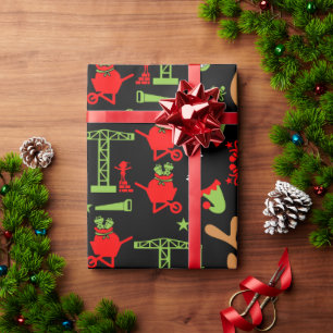 Papel De Presente Natal da construção de edifícios