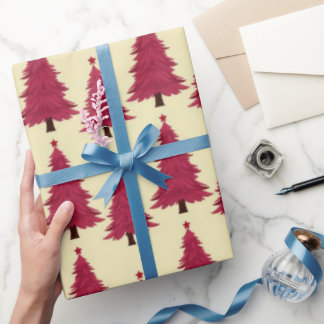 Papel De Presente Natal da Elegância Vermelha Clássica