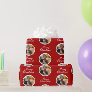 Papel De Presente Natal da Foto Moderna